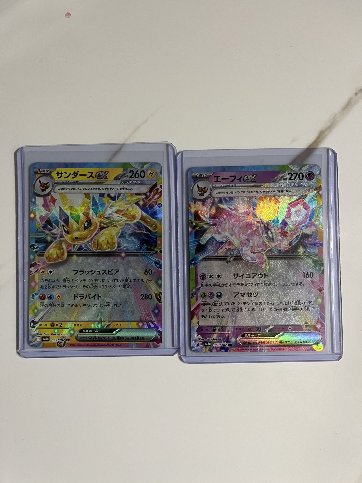 Espeon & Jolteon Full Japanese EX Pokemon Cards