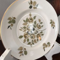 Antique French Plate With Stand 