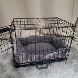 New In Box Small Dog Crate & Tray, Foldable Portable 18"x12"x14" Dog Cage Pet Carrier 