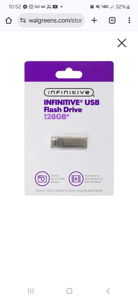 128gb USB Flash Drive Brand New IN Box Never Used 