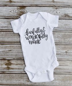 Fearfully and wonderfully made onesie