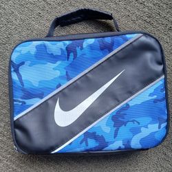Nike Blue Camo School Lunch Box Bag 