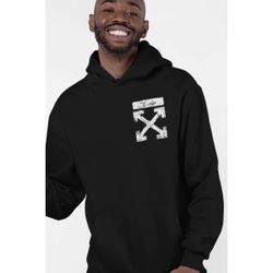 Men's Black Graphic Sweatshirt Hoodie