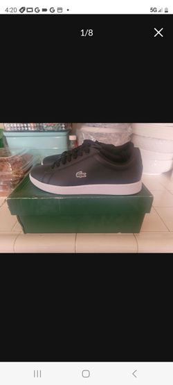 Brand-New In The Box Pair Of Women's Lacoste Hydez Leather Shoes US Size 8 Black Won't Take Any Lower