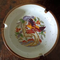 Satsuma  Style Dragon Bird Ashtray 1970"s