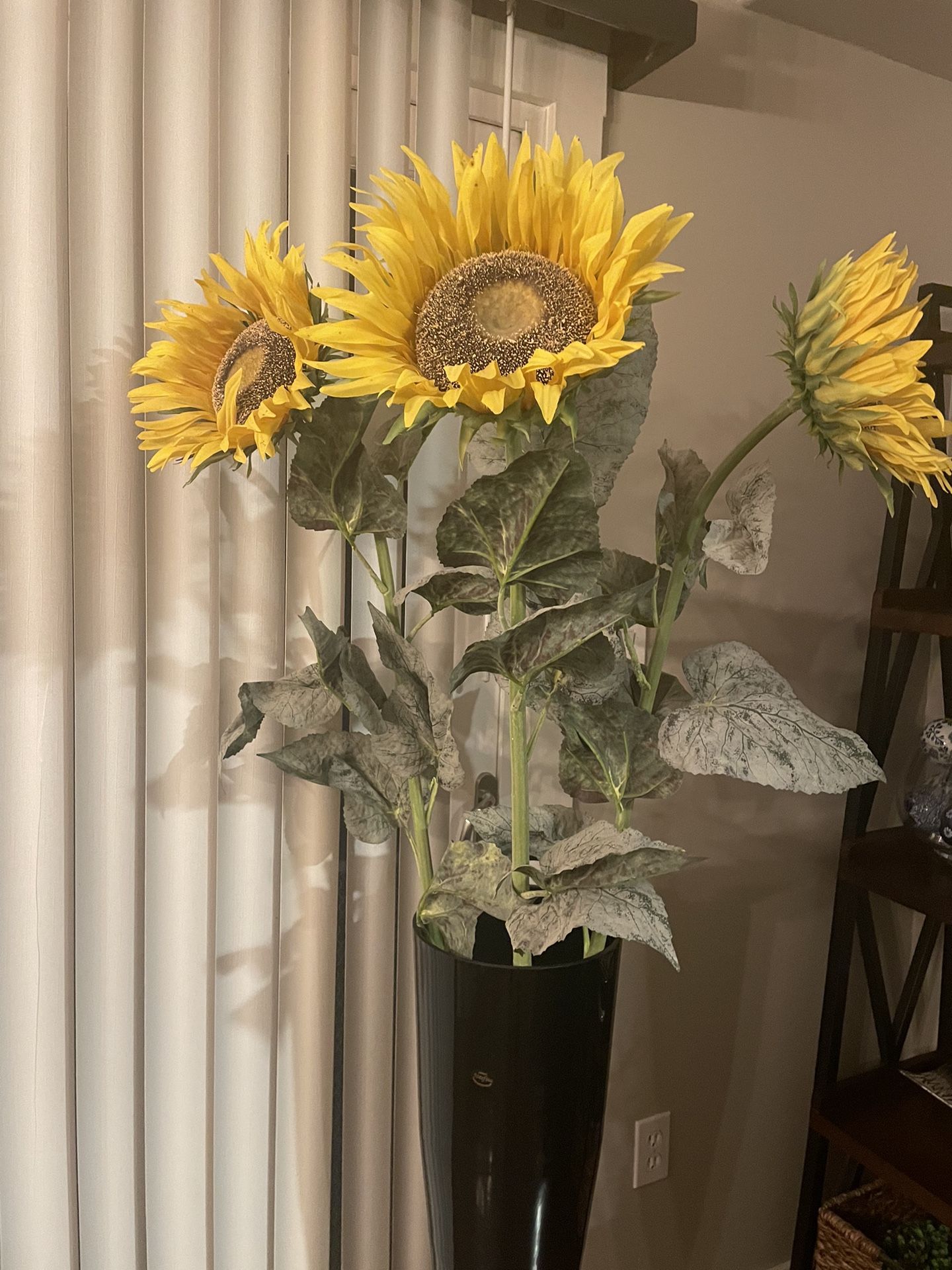 Fake Sunflowers (only selling the flowers not the vase. )