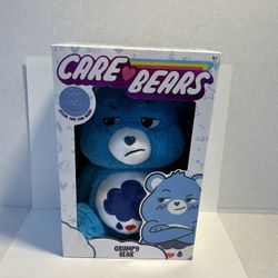 Care Bears 14” Grumpy Bear - Blue Plushie for Ages 4+ – Perfect Stuffed Animal Holiday, Birthday Gift, Super Soft and Cuddly – Good For Girls and Boys