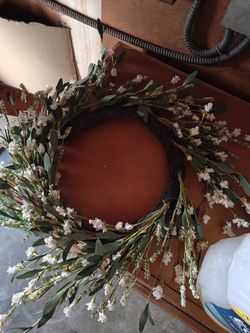 Wreath With White Flowers