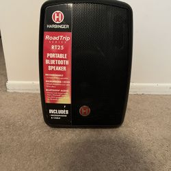 Harbinger RoadTrip 25 8" Battery-Powered Portable Speaker With Bluetooth and Microphone Black Very Good Condition Everything Works 