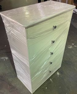 5 drawer white color