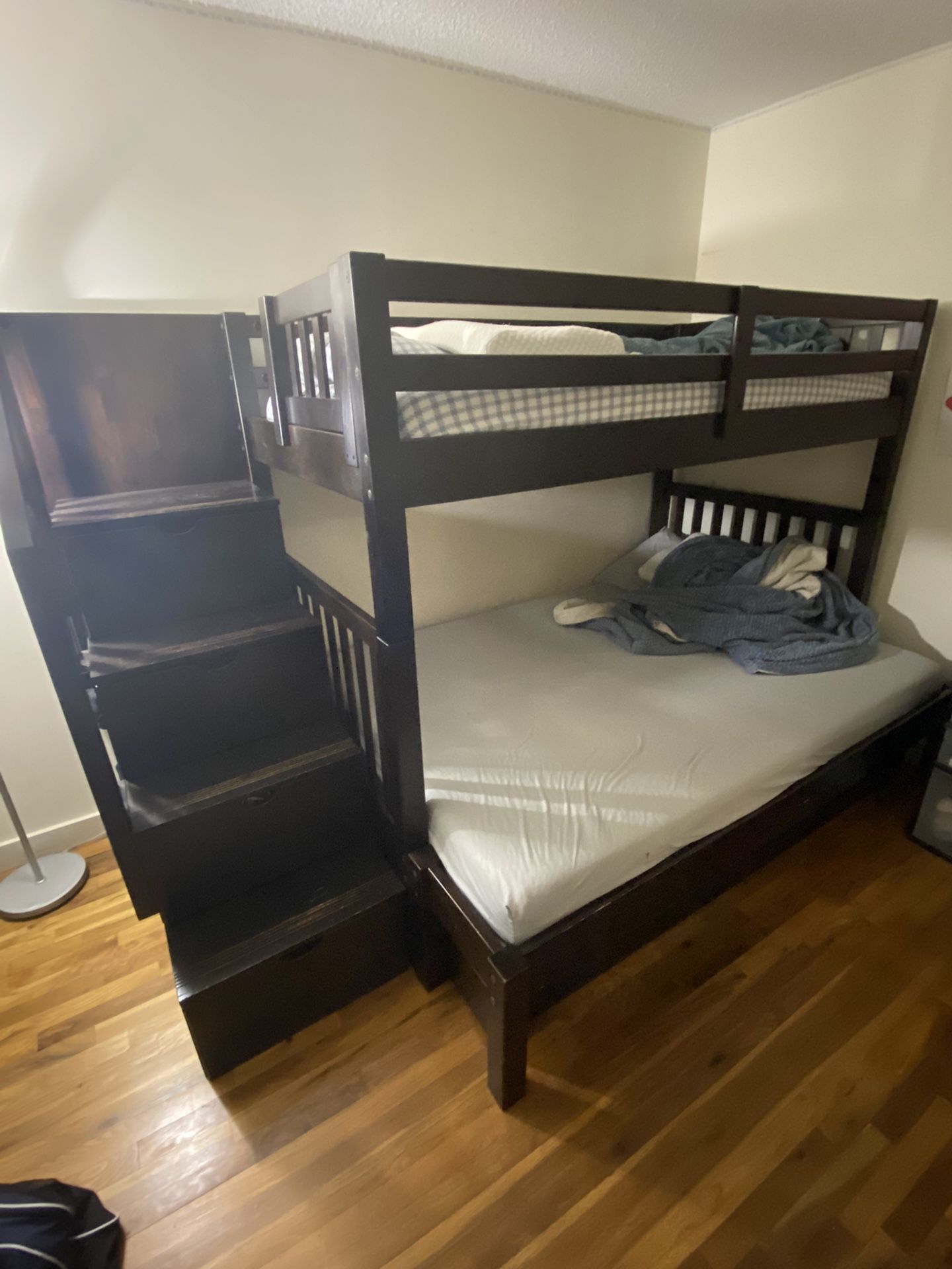Bunk Bed With Storage Space(Mattress Included)