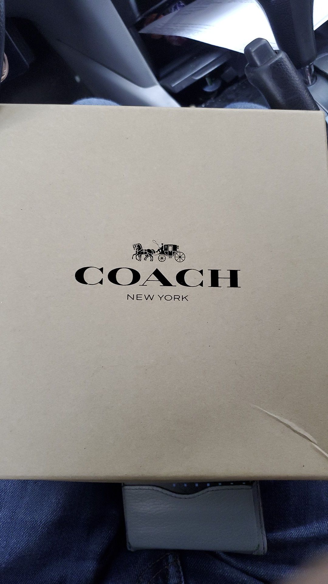 Large Genuine Coach Leather Dog Collar