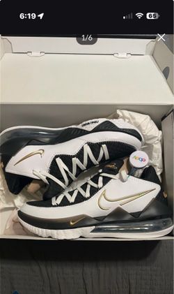 Lebron 17 Low Gold And White