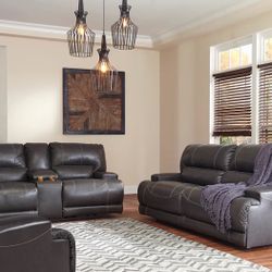 McCaskill Gray Power Reclining Living Room Set