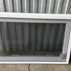 NEW PVC Vinyl Window 32” x 18” – Made in USA – Screen Included