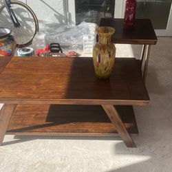Real Wood Coffee Table Set