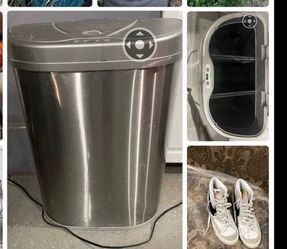 Trash can stainless steel. Great condition used once