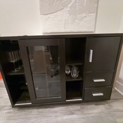 Begna 16-Bottle Cappuccino Wine Cabinet