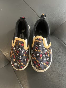 Disney’s Mickey Mouse Graphic Slip On Canvas Sneakers Toddler Shoes  Unisex