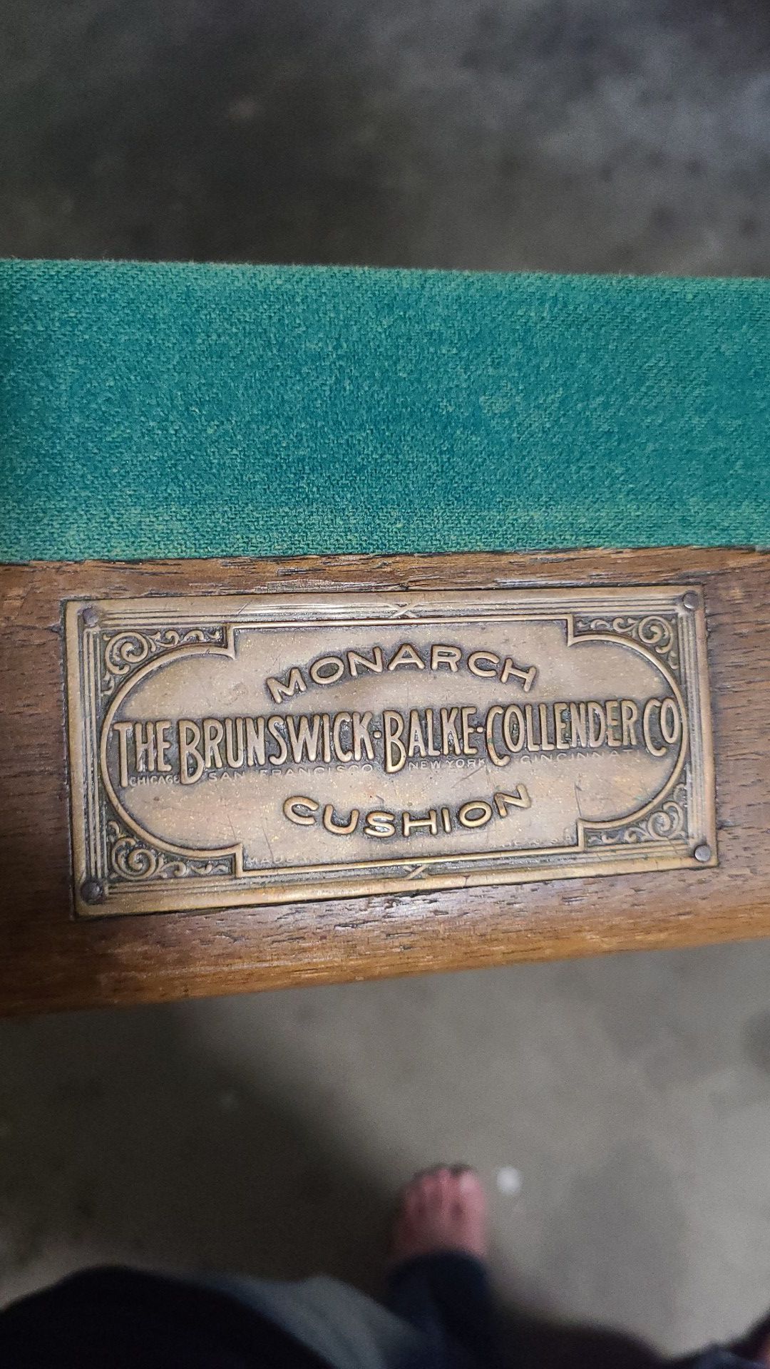 Antique Monarch pool table