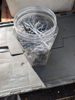 Jar of Assorted Metal Nails 4 in brand new