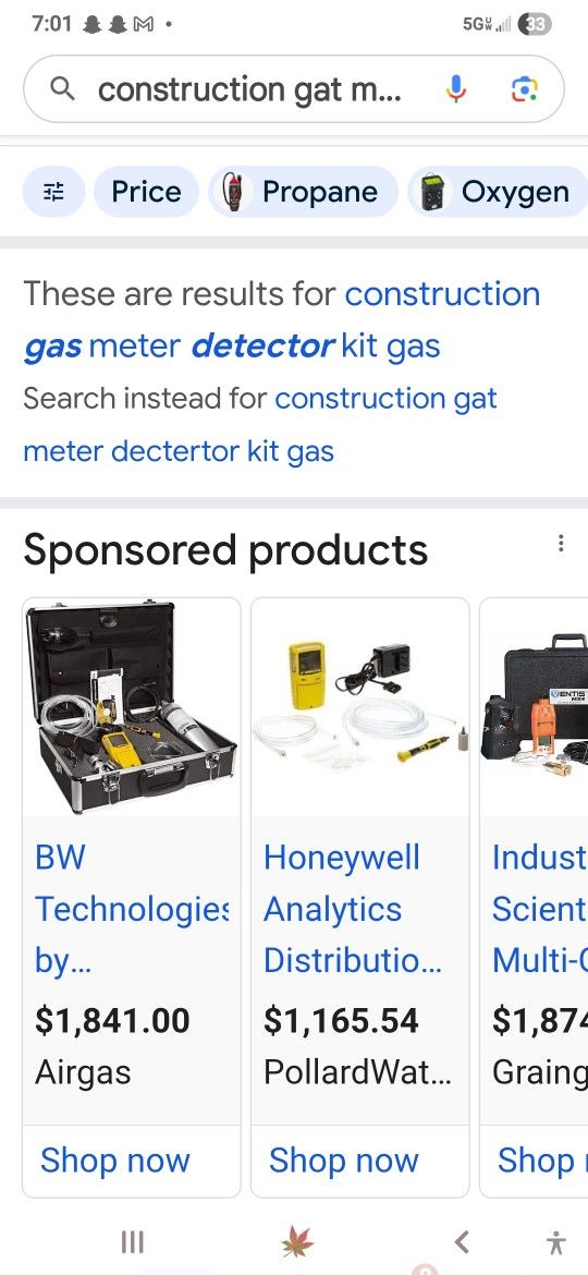 BW Technology Gas Detector Meter Kit/ Gas Tank Carbon Dioxide Nitrogen 
