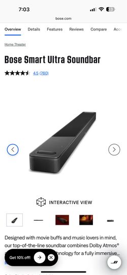 Bose Smart Ultra Soundbar + Bose Module 500