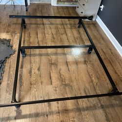 King Size BedFrame With 2 Box Springs.