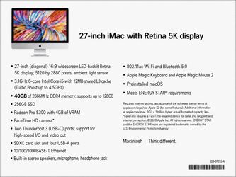 27” iMac with Retina 5K Display