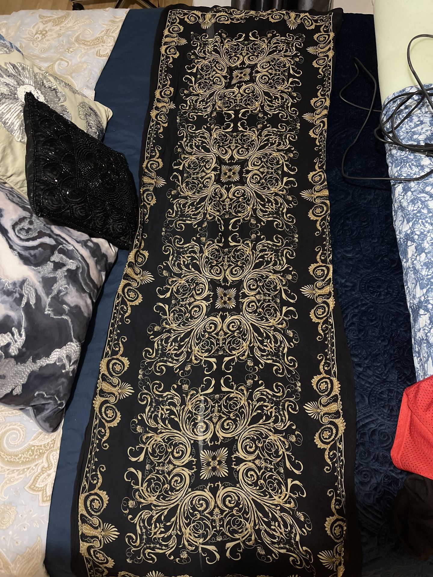 Versace Barocco Silk Shawl Scarf