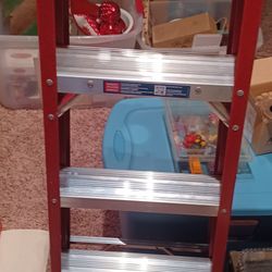 New 4 ft. Fiberglass Step Ladder (8 ft. Reach Height) with 225 lb. Load Capacity Type Il Duty Rating