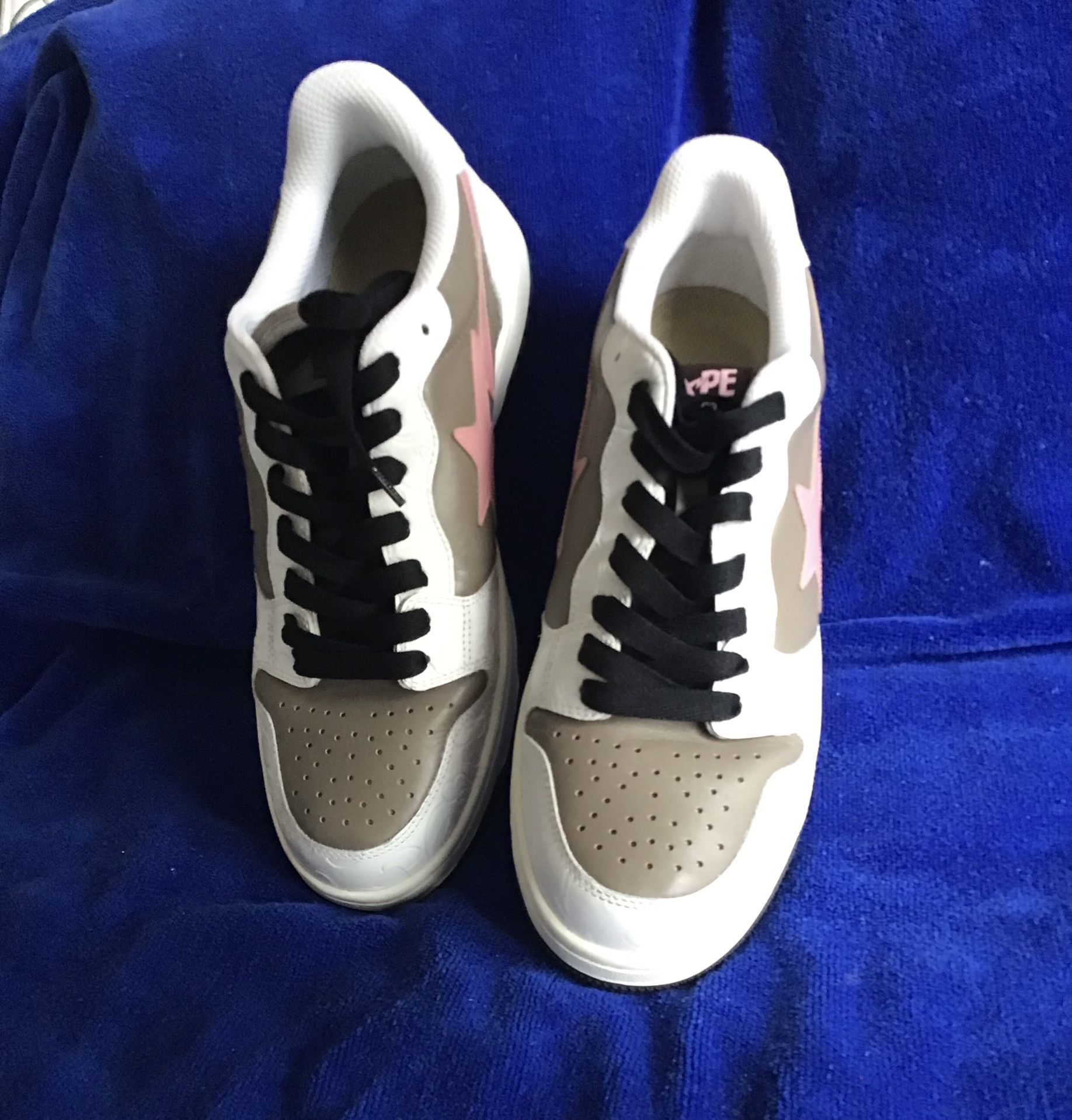 Converse A Bathing Ape Babe Court Sta Brown/Pink Sz 9 $75