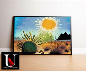 Big 24x36 Framed Art Print - Desert Cactus