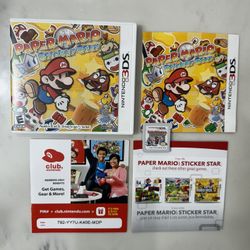 Paper Mario Sticker Star Nintendo 3DS Video GAME
