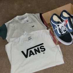 Vans Bundle. Shoes Size.10. Shirts Medium. Brand New
