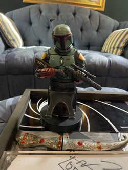Boba Fett Controller/Phone Holder Plastic Bust Sculpture Star Wars / Cable Guys
