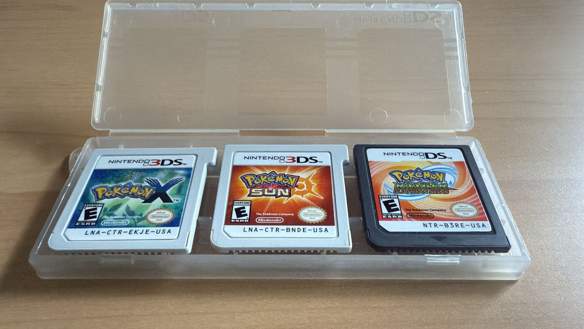 Pokémon Game Lot — X, Sun (3DS) + Ranger Guardian Signs (DS) — Authentic Cartridges Only