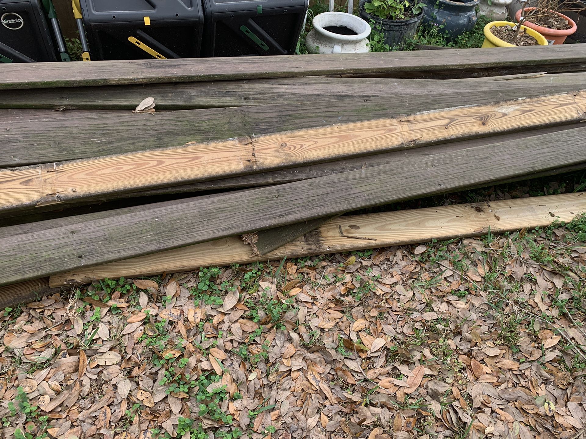 Free wood roughly 16 ft each