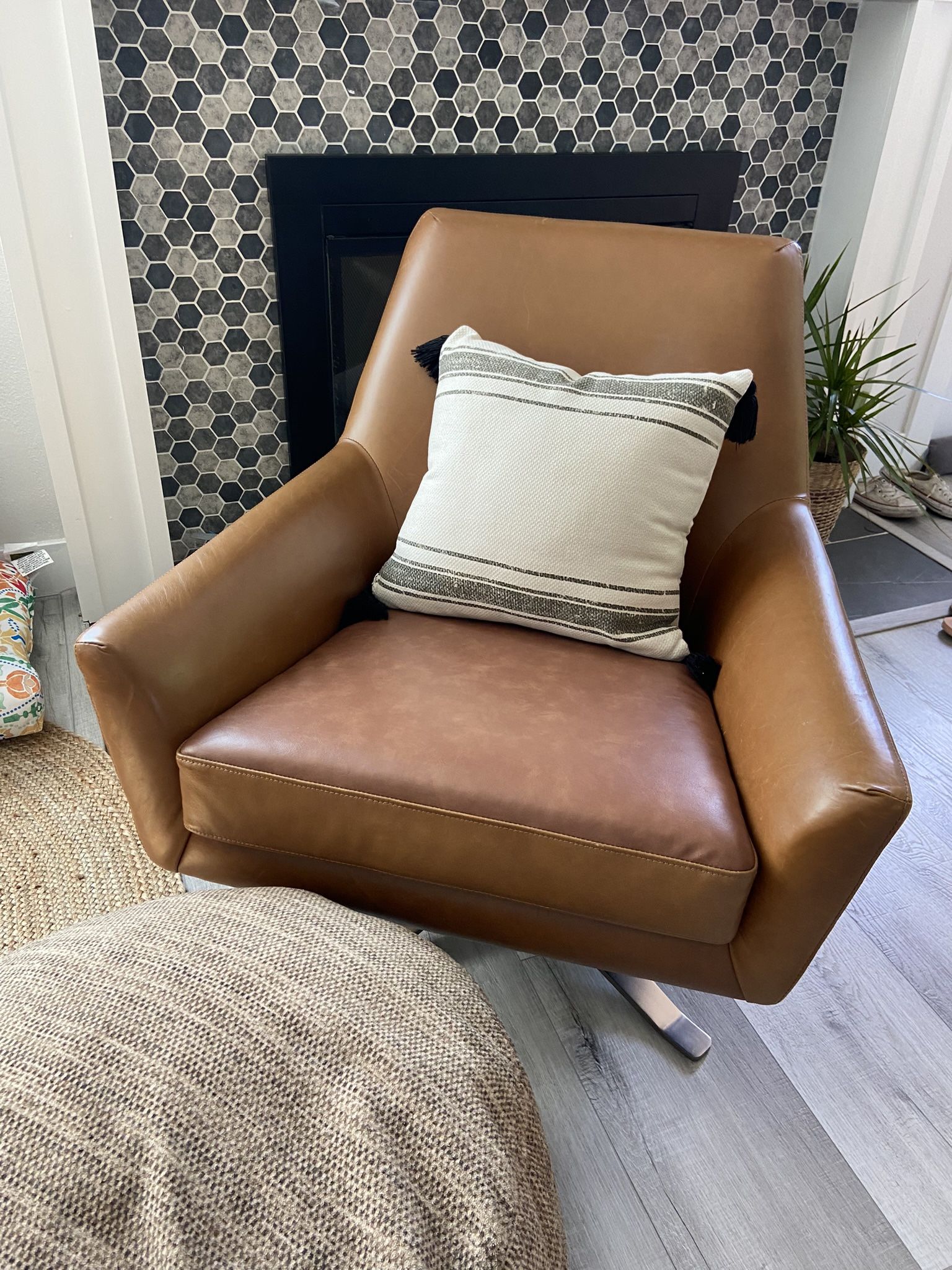 Used West Elm Lucas Swivel Chair