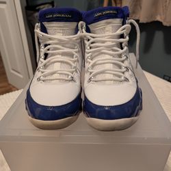 Air Jordan 9 Retro "Kobe Bryant PE" (White/Concord-Tour Yellow) was released on November 19, 2016