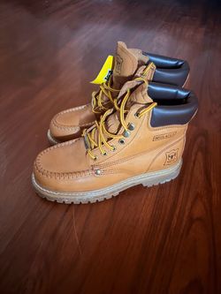 WOOD-MEN Men’s Insulated Leather Work Boots