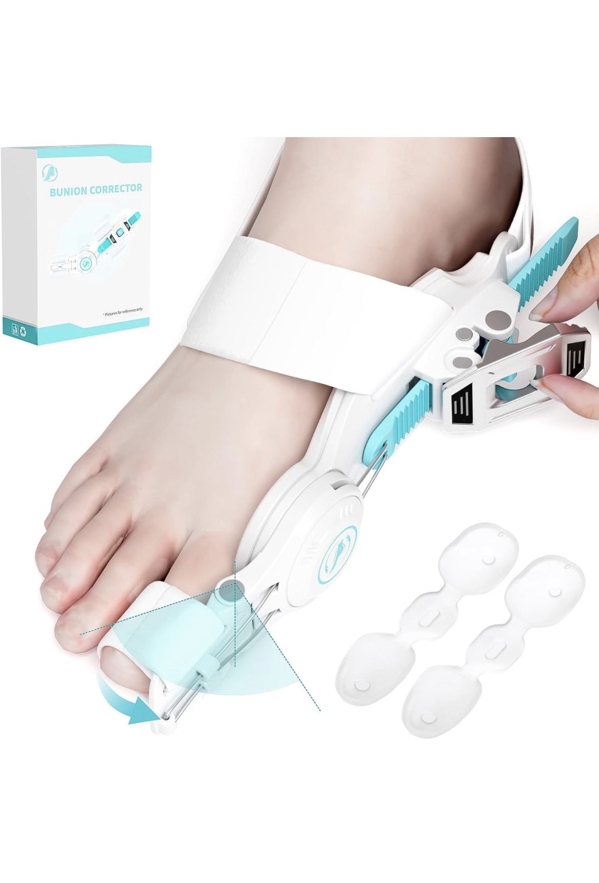 Kutain Upgraded Bunion Corrector for Women & Men, Orthopedic Bunions Correction with Non-Slip Big Toe Separators, Adjustable Bunion Splint Suitable fo