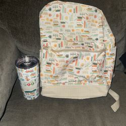 Brand New School Backpack With Tumbler 