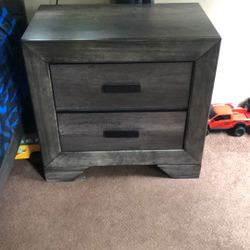 Grey Wood Side Table