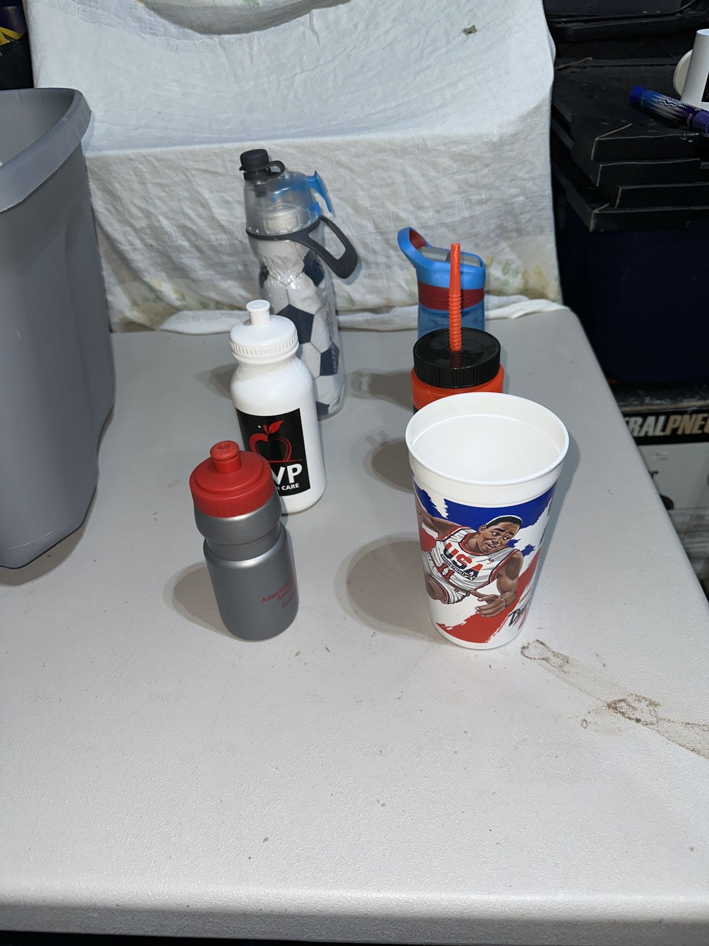Five Water Bottles and Dream Team USA Cup