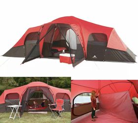 🌞BRAND NEW OUTDOOR 3 ROOM CABIN 10-PERSON CAMPING TENT WATERPROOF RED