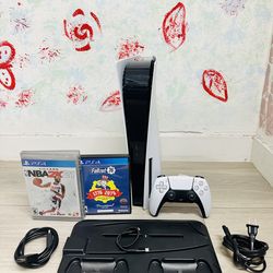 Sony PlayStation 5 Disc Edition - 825GB , Bonus 2 Game  ( Used Very New  )