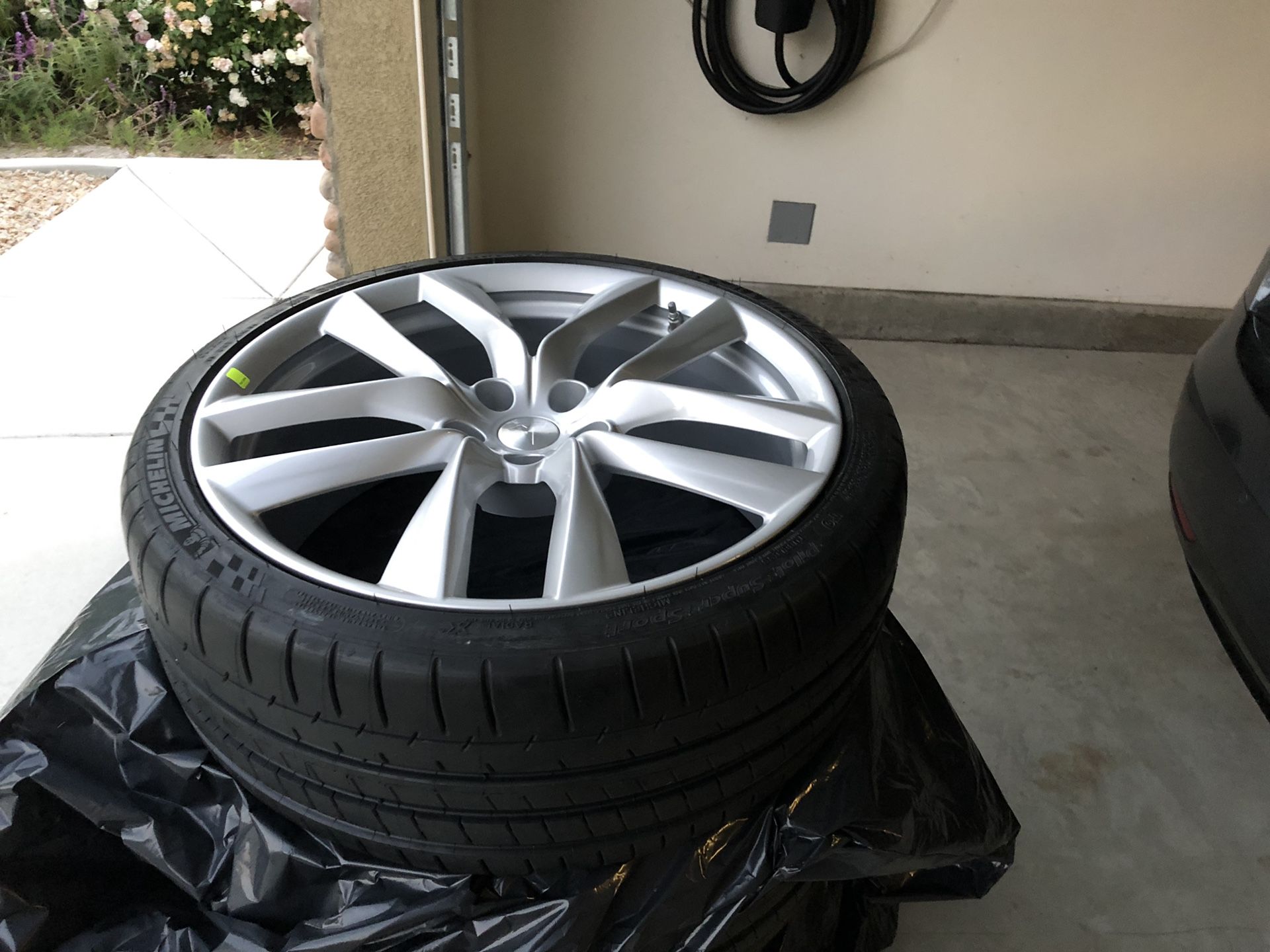 Tesla Model S 21” Arachnid Wheel and Tire Package