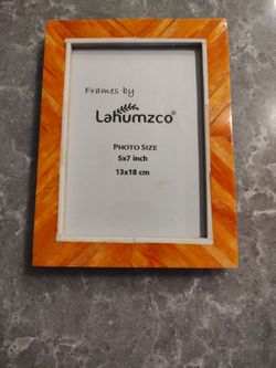 Lahumzco Picture Photo Frame Chevron Herringbone Art Inspired Vintage 5 x 7 New orange 🧡