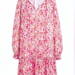 NWT J Crew Factory floral tiered pullover dress size Small